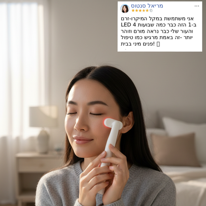 AMORANDSKIN Wand – מכשיר טיפוח לעור זוהר, מתוח וקורן, טיפול יומי קל מהבית