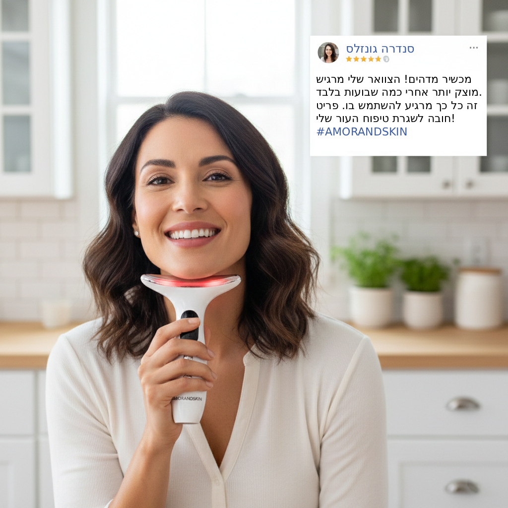 AMORANDSKIN Pro – טיפול אור LED מקצועי לעור קורן, אחיד וצעיר, תוצאות מהבית בלי טיפולי ספא יקרים